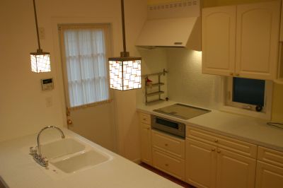 Kitchen turned to romantic bar in the night