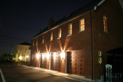 Brick House at night